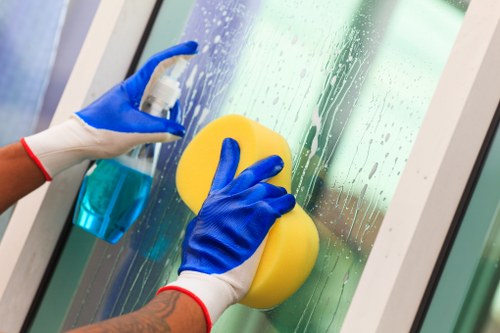 Professional exterior cleaning on a Brompton townhouse facade