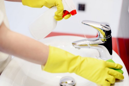 Cleaning a retail or customer-facing premises in Brompton