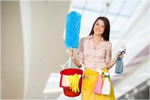 Deep cleaning kitchen surfaces during an end of tenancy clean in Brompton