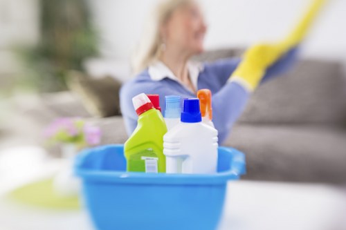 Local cleaning team working in a Brompton flat